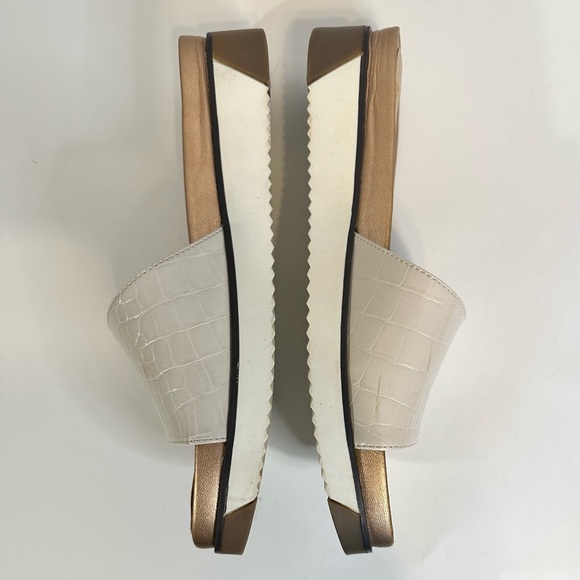 Jane And The Shoe Hannah Platforms Sandal Slip Ons Slippers Ivory Size 10 - Picture 3 of 11